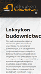 Mobile Screenshot of leksykon-budownictwa.pl